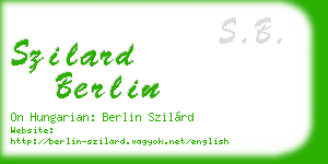 szilard berlin business card
